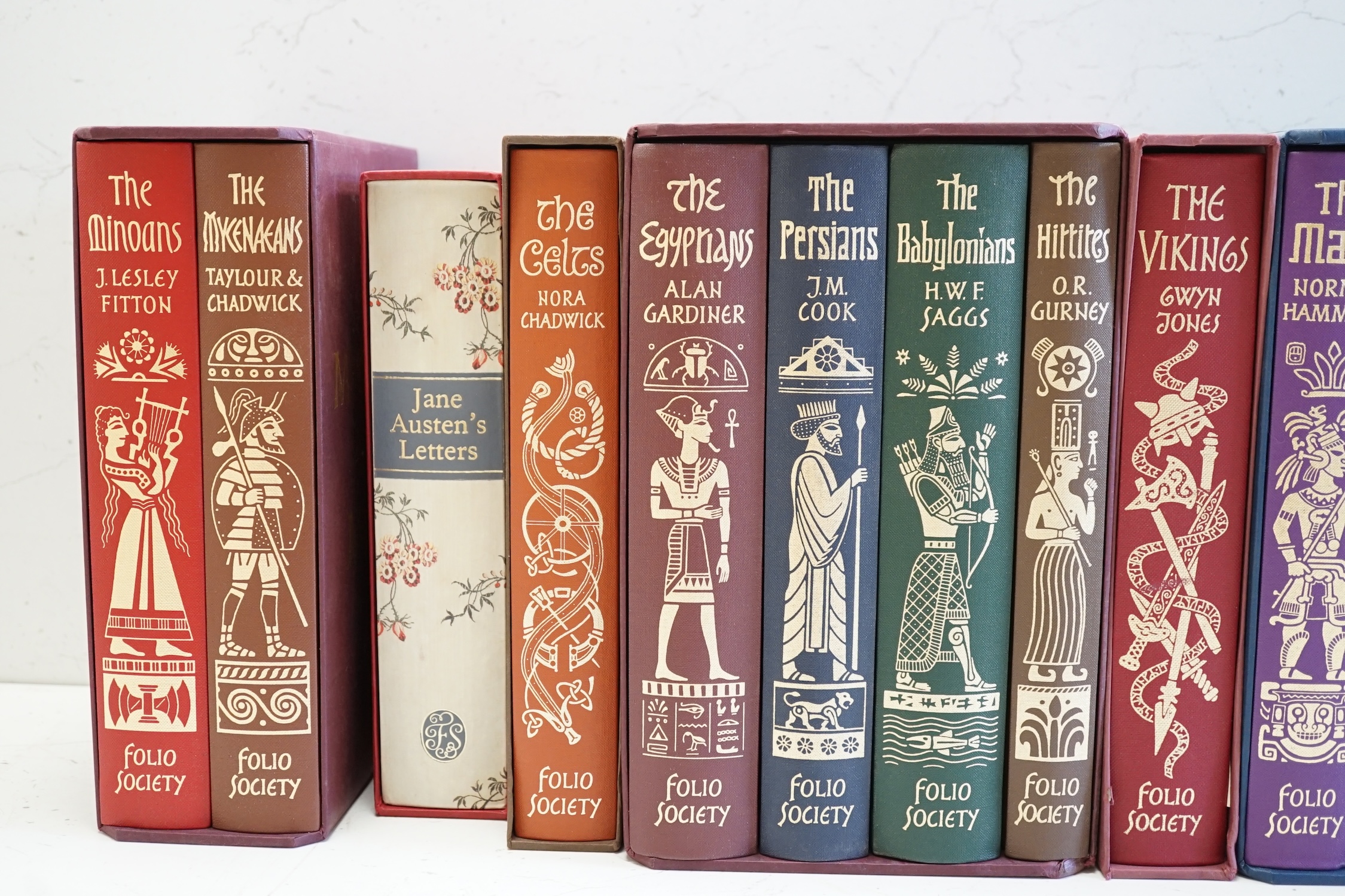 A collection of fourteen Folio Society books in slip cases. Condition - good